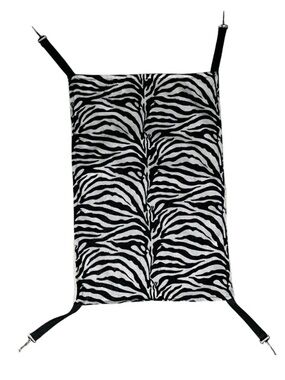 Zebra-Print Cat Hammock Bed - Black & White